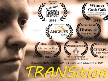 TRANSition poster with laurels